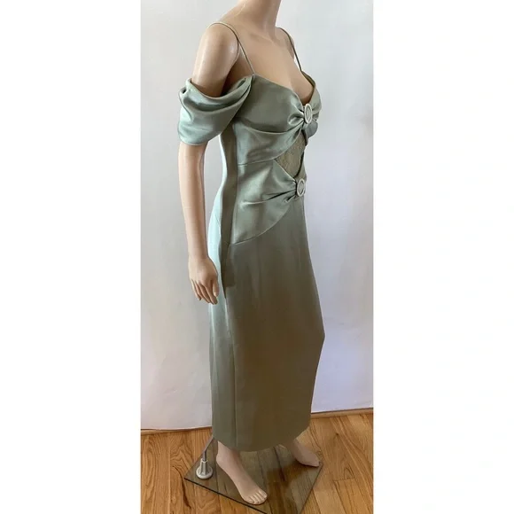 RASARIO CUTOUT OFF THE SHOULDER MIDI DRESS - Picture 5 of 8